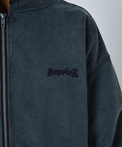 パーカー フーディ｜Studs Cross Patch Zip Hoodie｜SUPPLIER メンズ レディース