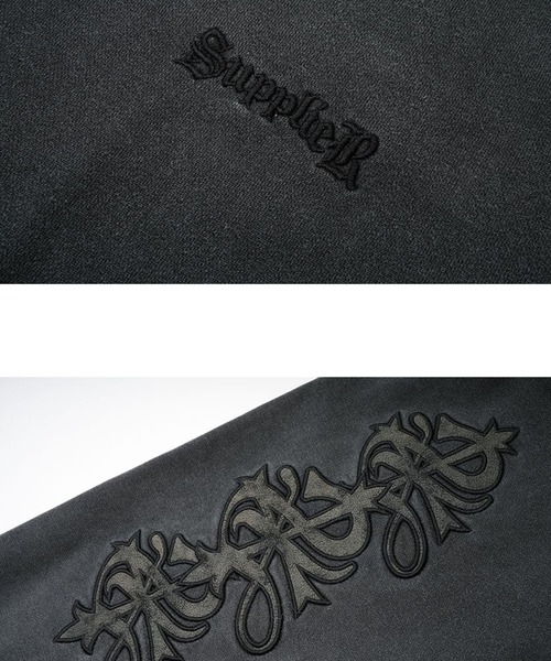 パーカー フーディ｜Studs Cross Patch Zip Hoodie｜SUPPLIER メンズ レディース