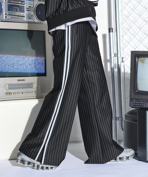 パンツ サイドラインストライプパンツ メンズ レディース