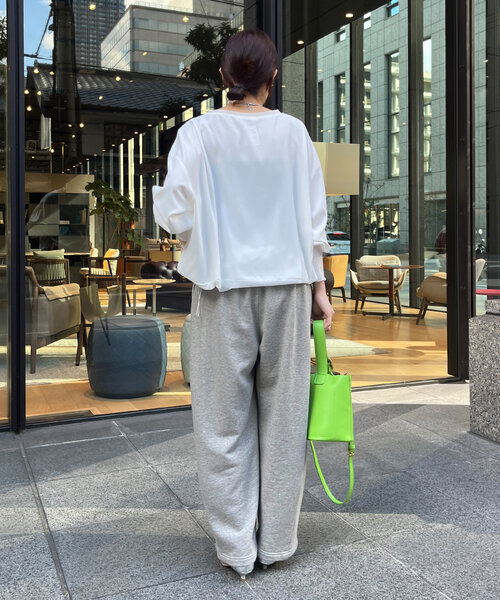 DouDou（ドゥドゥ） ブラウス シャツ ジョーゼットチュールドッキング