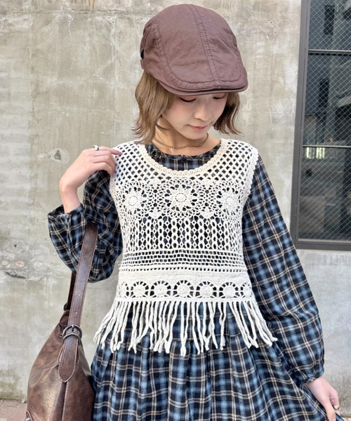 ベスト ジレ フリンジクロシェベスト/499240 レディース セール】フリンジクロシェベスト/499240（ベスト）｜JEANASIS
