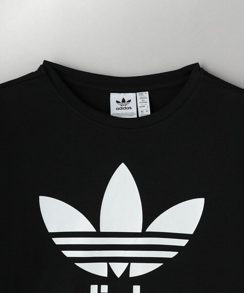 ☆レアコラボ adidas Originals ロンT 黒T トレフォイルロゴ adidas アディダス ロンT ロングスリーブシャツ 黒 トレフォイル