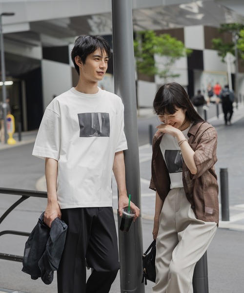 GLOBAL WORK tシャツ サラサラ快適DRYTシャツ/プリント/半袖
