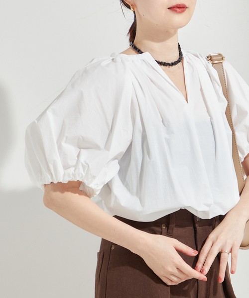 journal standard L'essage ブラウス シャツ ギャザースリーブ