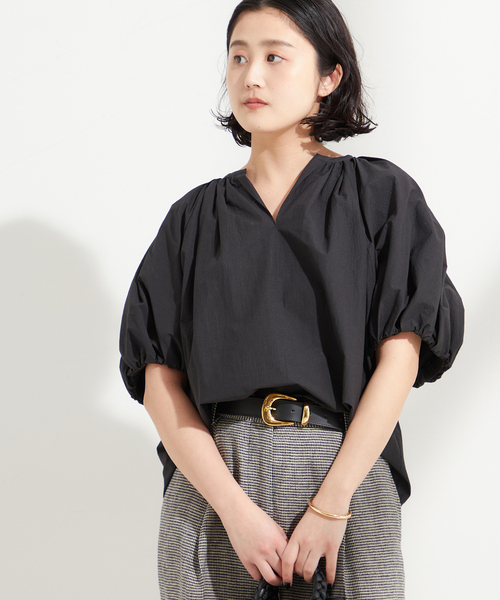 JOURNALSTANDARDL'ESSAGEギャザースリーブブラウス journal standard L'essage ブラウス シャツ ギャザースリーブ
