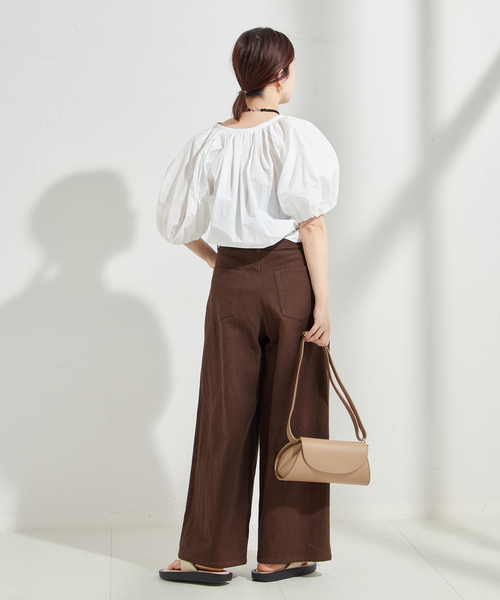 journal standard L'essage ブラウス シャツ ギャザースリーブ