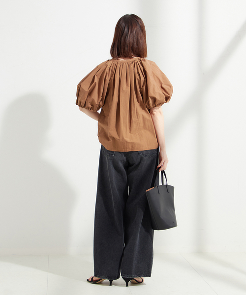 JOURNALSTANDARDL'ESSAGEギャザースリーブブラウス JOURNAL STANDARD L'ESSAGE｜ギャザースリーブブラウス