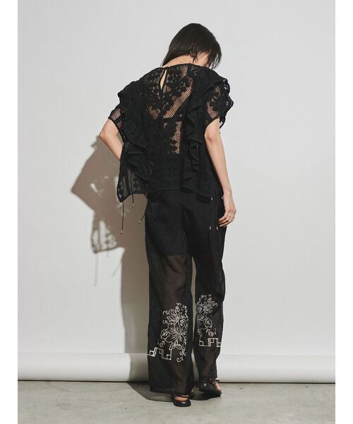 トップス Ungrid アングリッド Ungrid カットワークレースオフショルブラウス