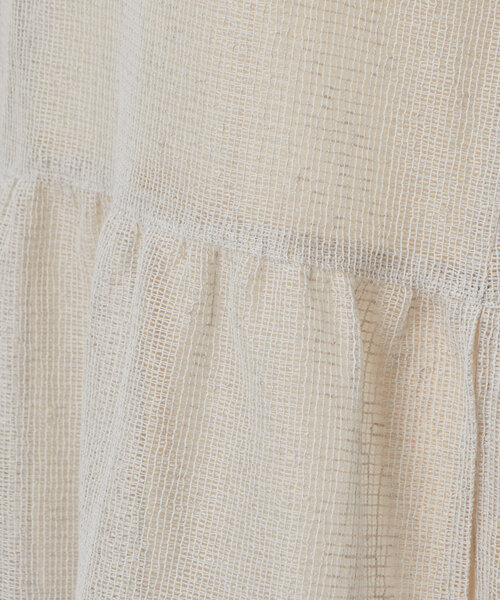 BEARDSLEY ブラウス シャツ 「15 quinze」裾フリルメッシュ
