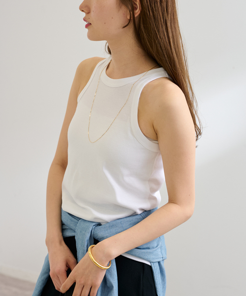 タンクトップ ノースリーブ ONIT COTTON RIB AMERICAN/S タンクトップ レディース FRAMeWORK｜ONIT COTTON RIB AMERICAN/S タンクトップ | Rakuten