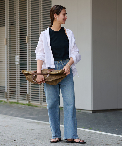 タンクトップ ノースリーブ ONIT COTTON RIB AMERICAN/S タンクトップ レディース FRAMeWORK｜ONIT COTTON RIB AMERICAN/S タンクトップ | Rakuten