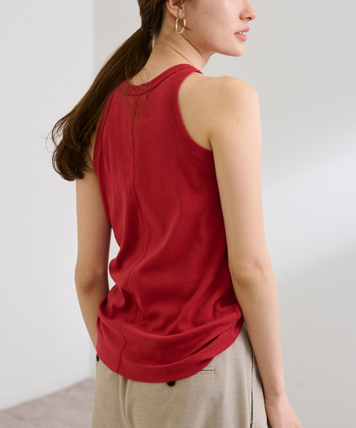 FRAMeWORK タンクトップ ノースリーブ ONIT COTTON RIB AMERICAN