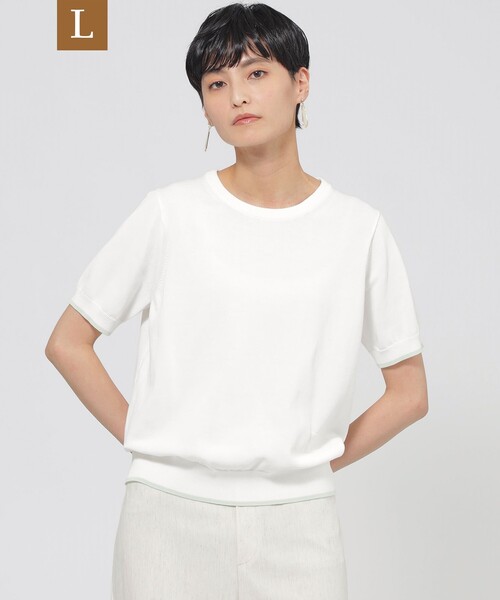 tシャツ 「L」「カタログ掲載品」「接触冷感」「ウォッシャブル」テックスブリッドクールニットプルオーバー レディース