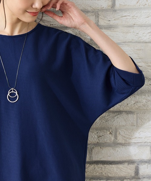 HANITA 売れ筋商品|||ハニタ Tシャツ トップス レディース Tops Azure Honeys tシャツ 7分袖レース使いトップス レディース