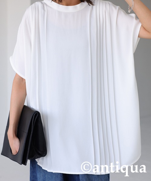 「antiqua」 「patterntorso」半袖ブラウス FREE ナチュラル レディース antiqua 「antiqua」 「patterntorso」半袖ブラウス FREE