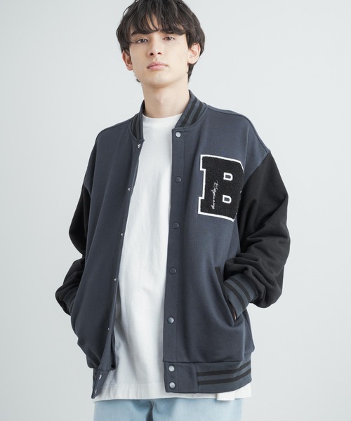 「Rocky Monroe」 「Beno」スタジャン L グリーン メンズの画像9