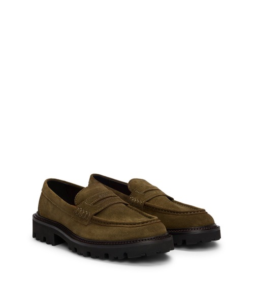 Hugo BOSS ローファー Hugo Boss Black Leather Loafers 26806 | eBay