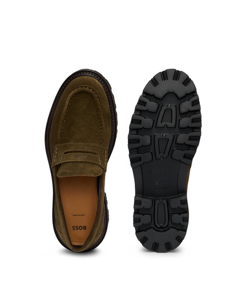 Hugo BOSS ローファー Hugo Boss Black Leather Loafers 26806 | eBay