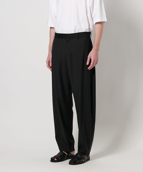 ＜LOEFF＞ ロエフ　W トロピカル ボンタンパンツ　ブラック黒　サイズ1 LOEFF パンツ 「LOEFF」トロピカルウール ボンタン MEN'S メンズ