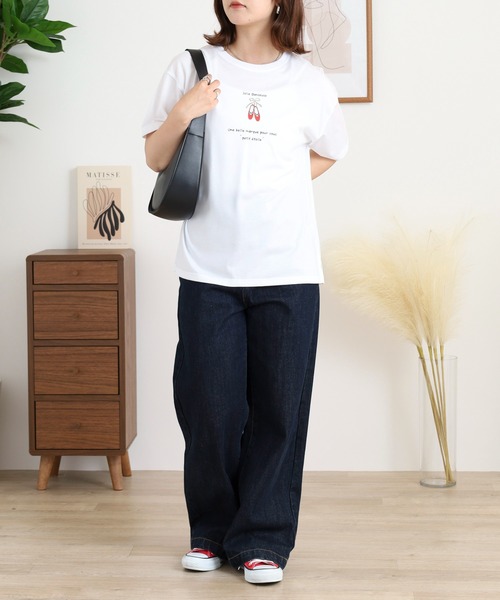 tシャツ BRODIAEA バレエシューズ半袖Tシャツ レディース tシャツ BRODIAEA バレエシューズ半袖Tシャツ レディース