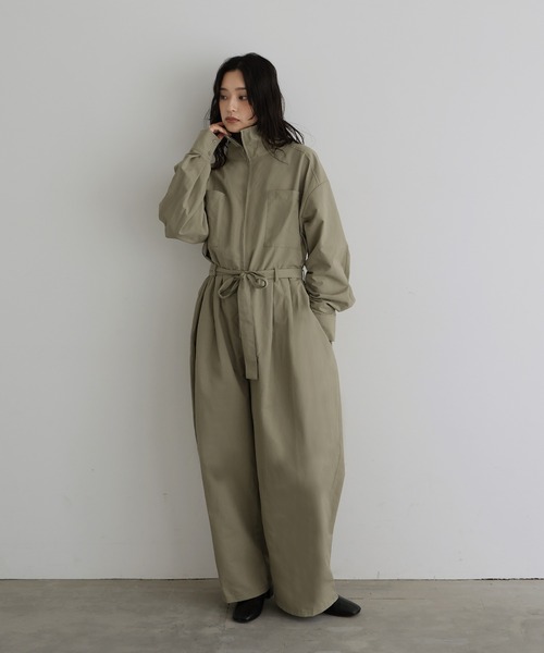 hellam（ヘラム） オールインワン 合繊ツイル スタンドカラージャンプ