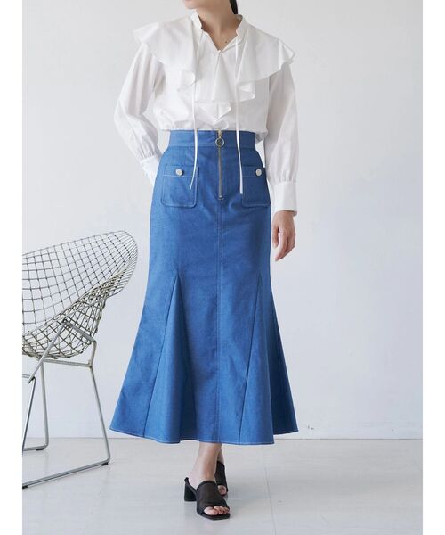 新品タグ付き2024AW tonal  トーナル　メロウフリルブラウス TONAL（トーナル） ブラウス シャツ ラッフルフリルブラウス