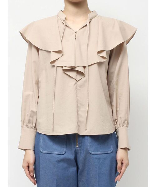 TONAL（トーナル） ブラウス シャツ ラッフルフリルブラウス