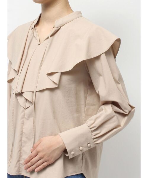 TONAL（トーナル） ブラウス シャツ ラッフルフリルブラウス