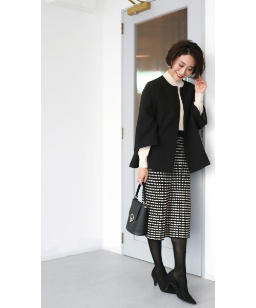 「Ehre style」 ノーカラージャケット S ベージュ レディース