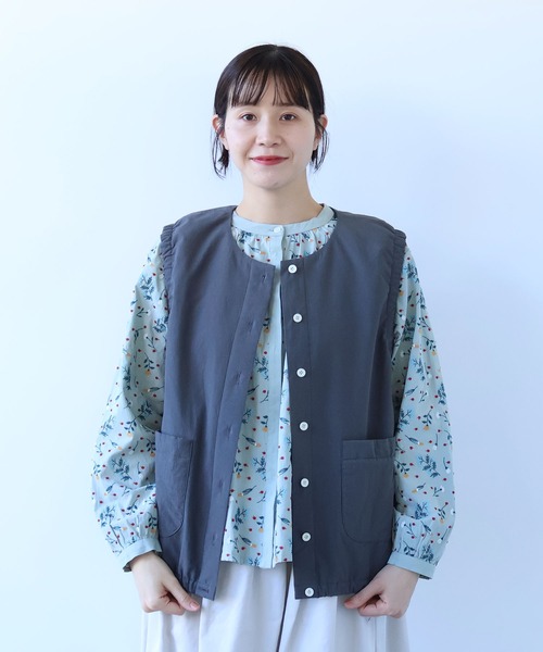 ビュルデサボン　100/-ブロード EDODAKI 中綿ベスト bulle de savon（ビュルデサボン） ダウンベスト ベスト 100/-ブロード