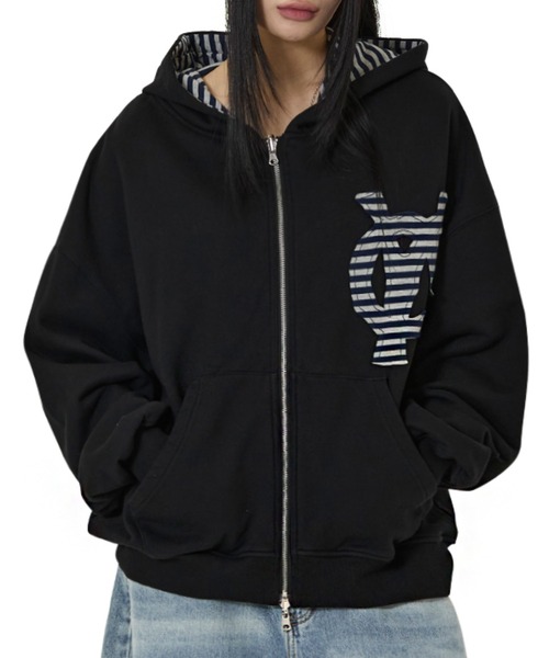 OY（オーワイ） パーカー 「OY/オーワイ」REVERSIBLE STRIPE HOODIE