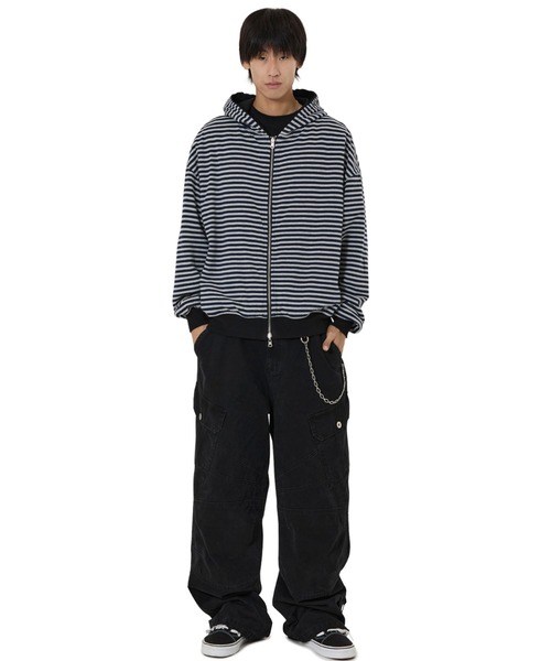 OY（オーワイ） パーカー 「OY/オーワイ」REVERSIBLE STRIPE HOODIE