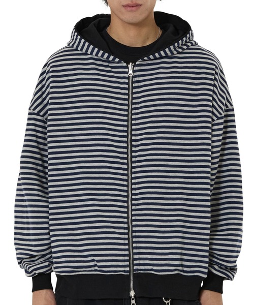 OY（オーワイ） パーカー 「OY/オーワイ」REVERSIBLE STRIPE HOODIE