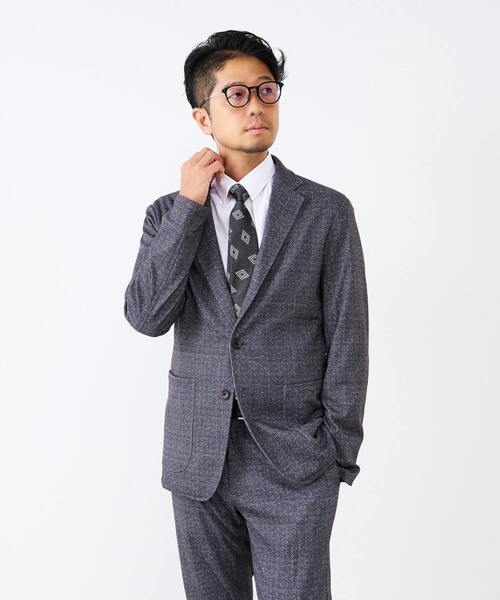 MEN'S MELROSE ジャケット テーラードジャケット プリントテック
