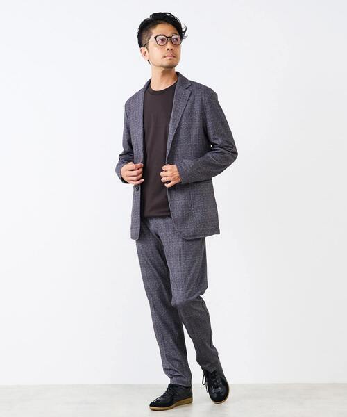 メンズメルローズテーラードジャケット MEN'S MELROSE ジャケット テーラードジャケット プリントテック