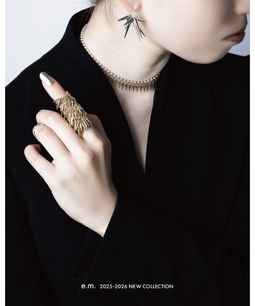 e.m.（イーエム） ピアス ゴールドスタッズピアス(M)/SILVER