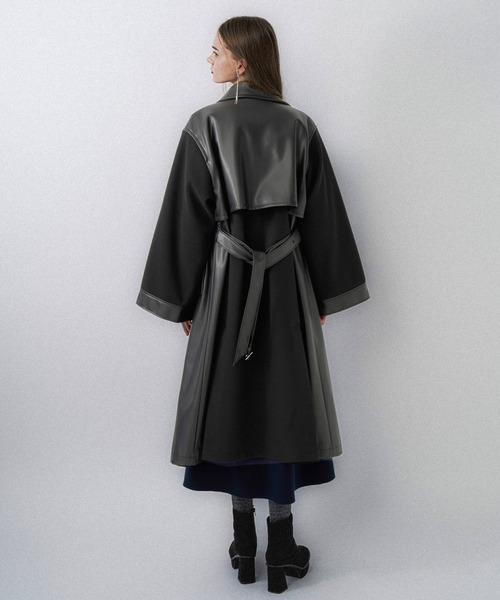 HARE（ハレ） ステンカラーコート コート ウーリーテックフェイク