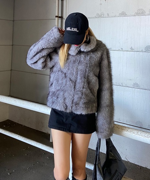 non-hedge（ノンヘッジ） ブルゾン アウター ミックスフェイクファー