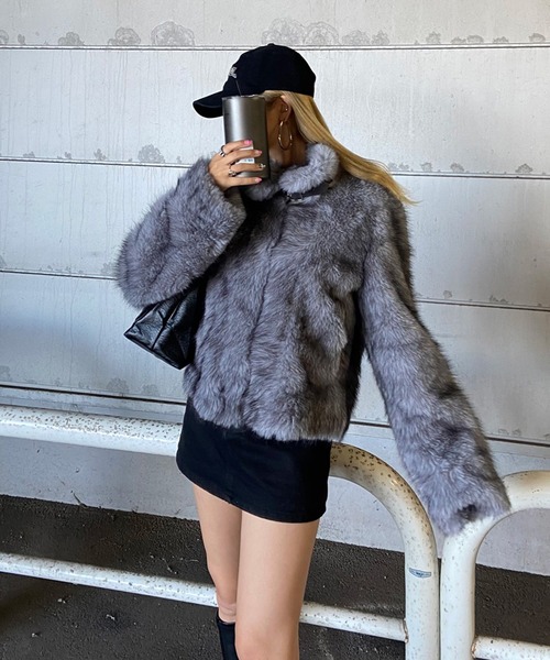 non-hedge（ノンヘッジ） ブルゾン アウター ミックスフェイクファー