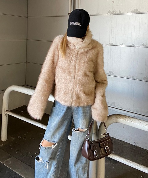 non-hedge（ノンヘッジ） ブルゾン アウター ミックスフェイクファー