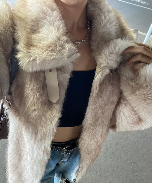 non-hedge（ノンヘッジ） ブルゾン アウター ミックスフェイクファー