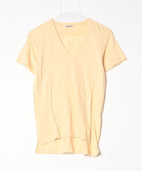 AURALEE イエローベージュ 半袖シャツ サイズ3 和紙素材 AURALEE（オーラリー） 半袖Tシャツ 1 イエロー レディース : ZOZOTOWN