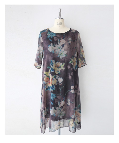 「CAWAII」 7分袖ワンピース FREE ブラック レディース_画像3