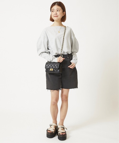 「U by SPICK&SPAN」 長袖カットソー FREE グレー レディース_画像3