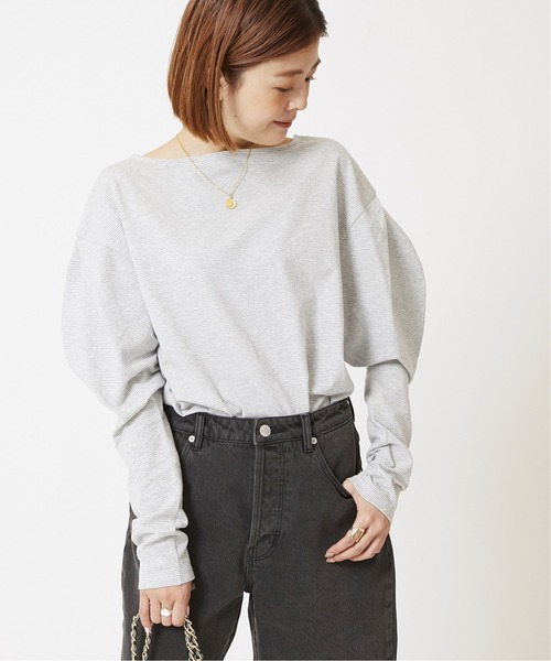 「U by SPICK&SPAN」 長袖カットソー FREE グレー レディース_画像7