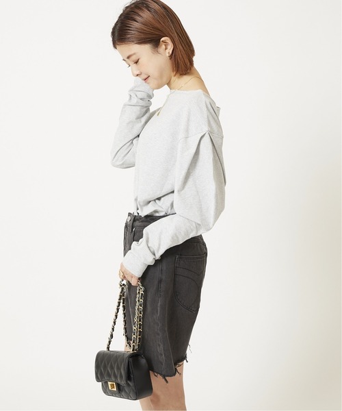 「U by SPICK&SPAN」 長袖カットソー FREE グレー レディース_画像9