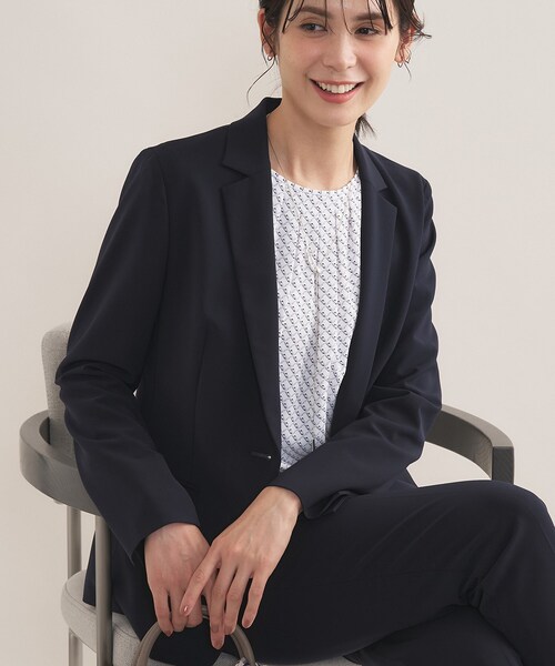 INDIVI（インディヴィ） スーツ 「通勤スーツ／洗える」ストレッチ