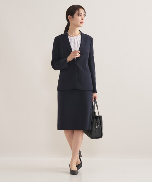 INDIVI（インディヴィ） スーツ 「通勤スーツ／洗える」ストレッチ