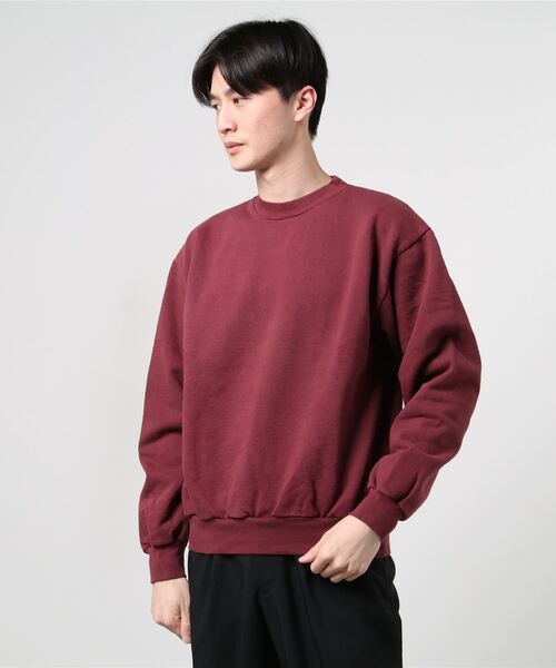 「LOS ANGELES APPAREL」 スウェットカットソー SMALL ワイン メンズ_画像2