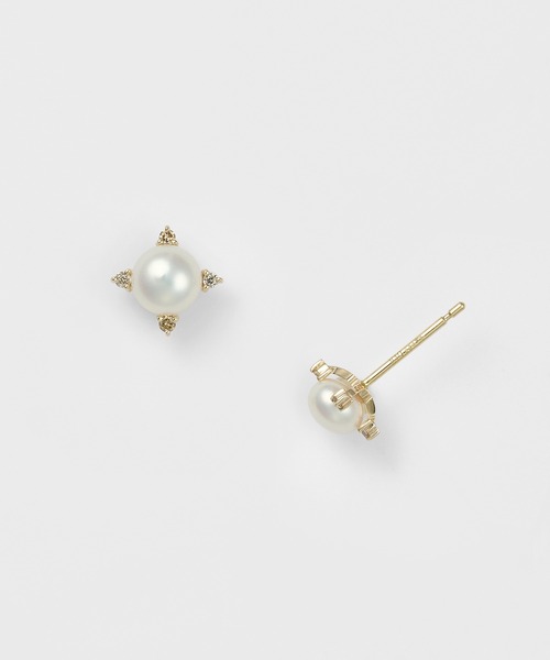 agate ピアス K10 フープパールピアス　淡水パール アガット WEB限定》K10淡水パールピアス（片耳用）｜シングルピアス｜アガット